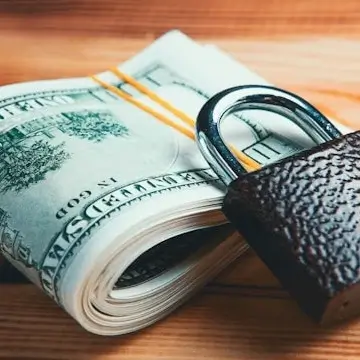 A pack of dollars with a lock